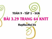 Bài 3.29 Toán 9 tập 1 SGK Kết nối tri thức